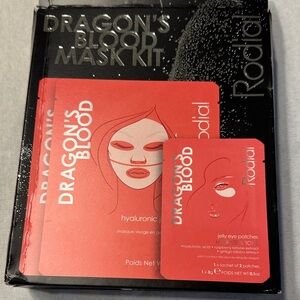 Rodial Dragon's Blood Mask Kit, 2 Face Mask and  1 Eye Patches